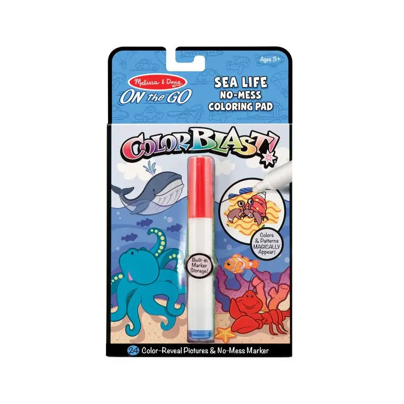 ColorBlast: On The Go - Color Reveal Pad - Sea Life