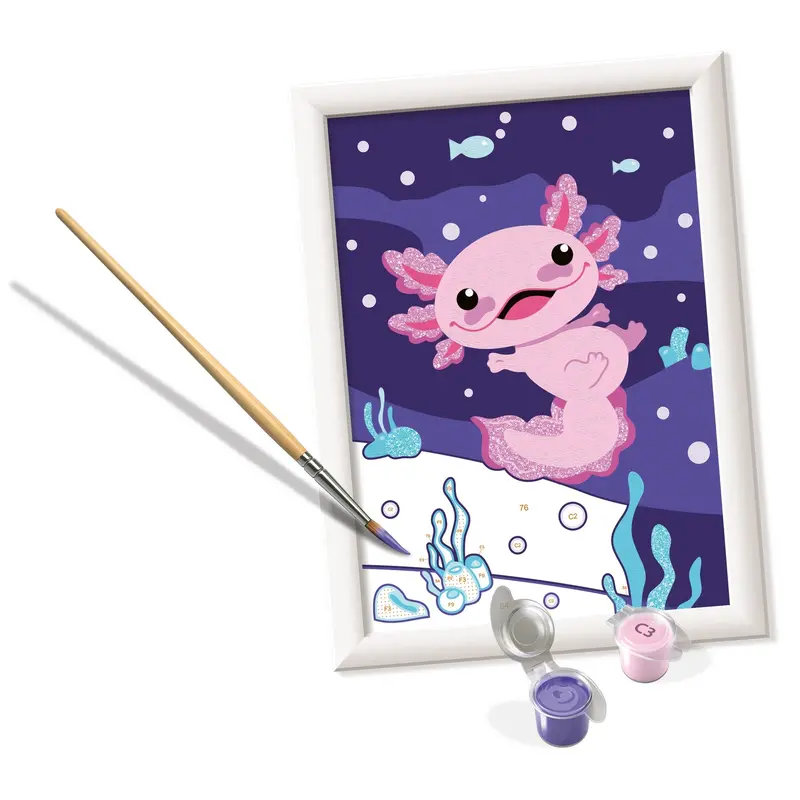 CreArt: Axolotl 5x7 w/Glitter