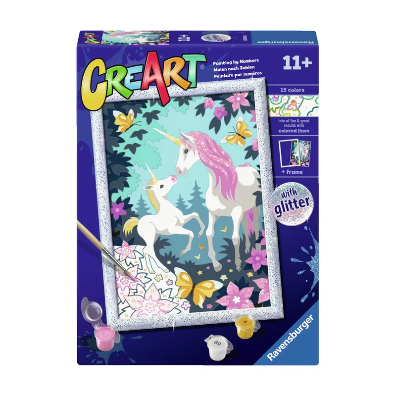 CreArt: Hello Little Unicorn w/Glitter 7x10