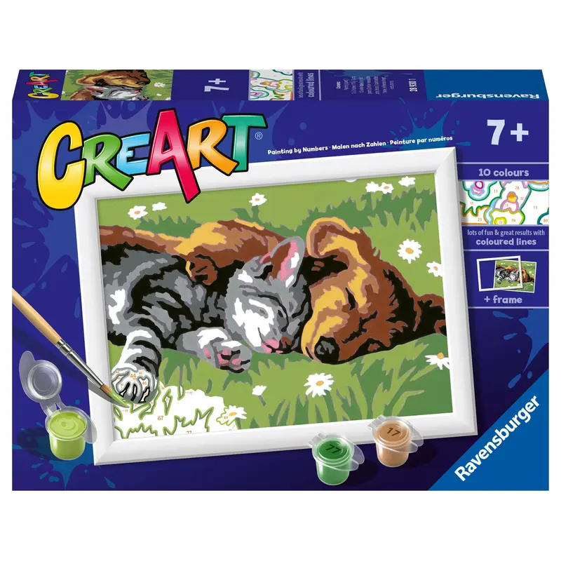 CreArt: Sleeping Cat and Dog - 5x7