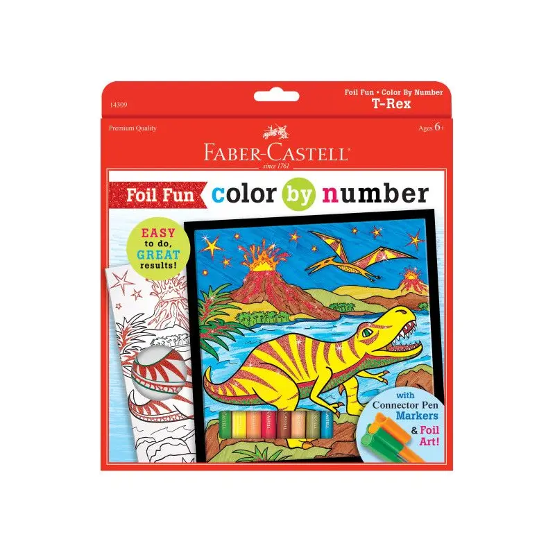 Color by Number: T-Rex Foil Fun