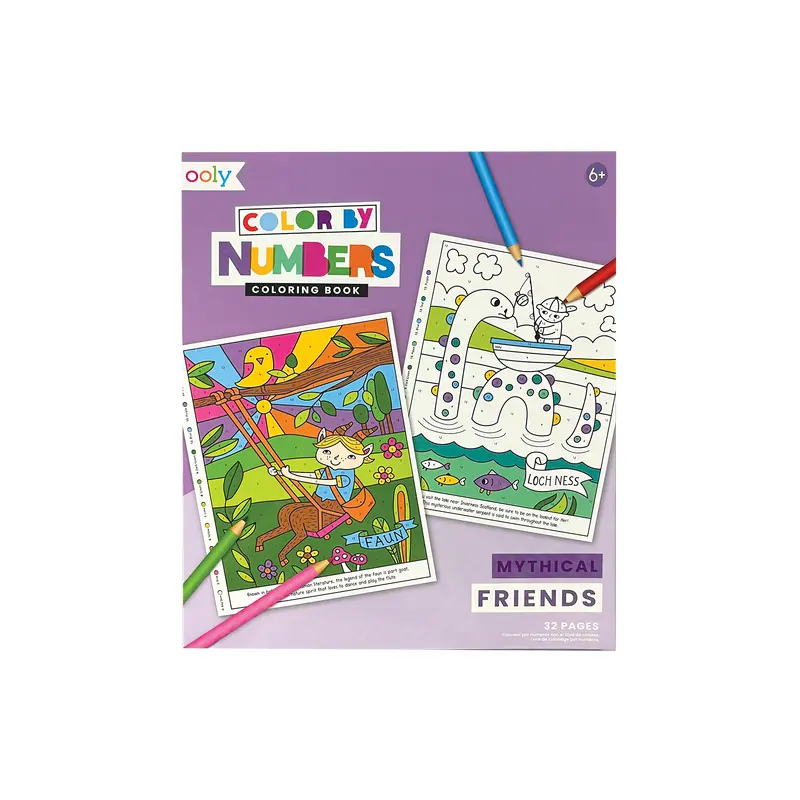 Color By Numbers Coloring Book -  Mythical Friends