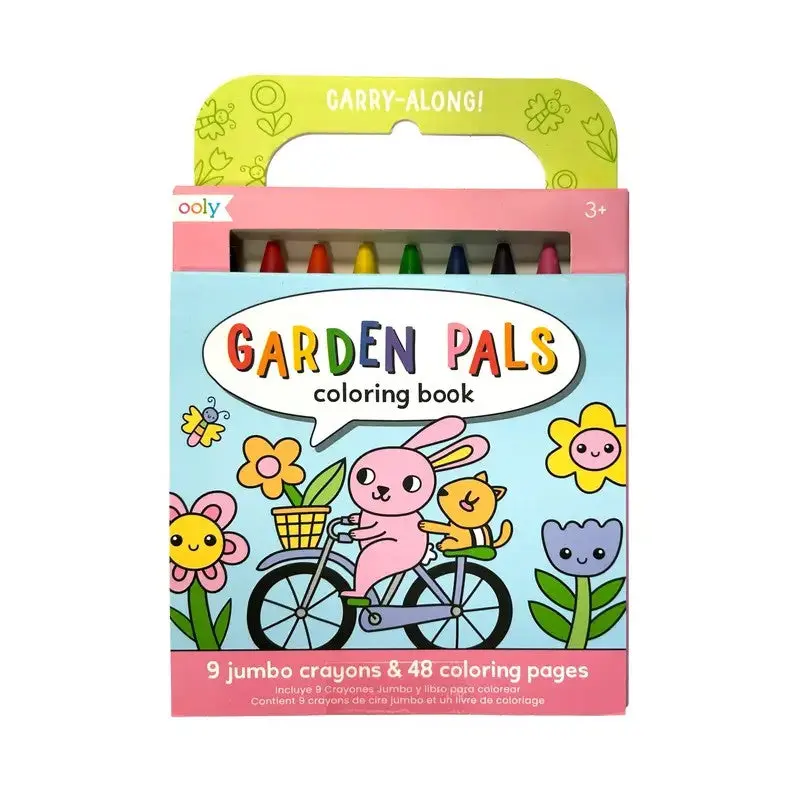 Carry Along! Coloring Book and Crayon Set - Garden Pals