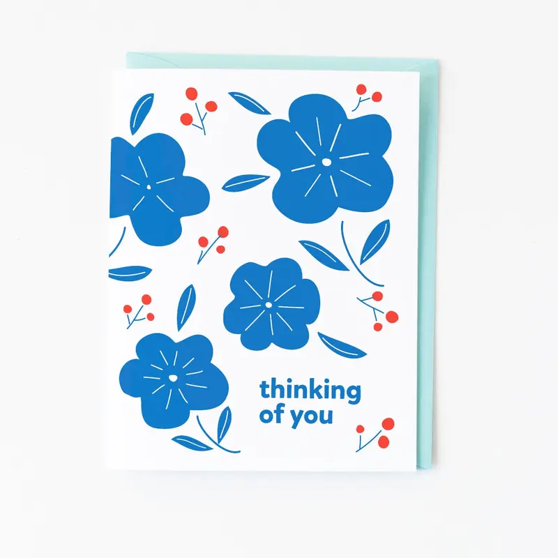 Blue Floral Card