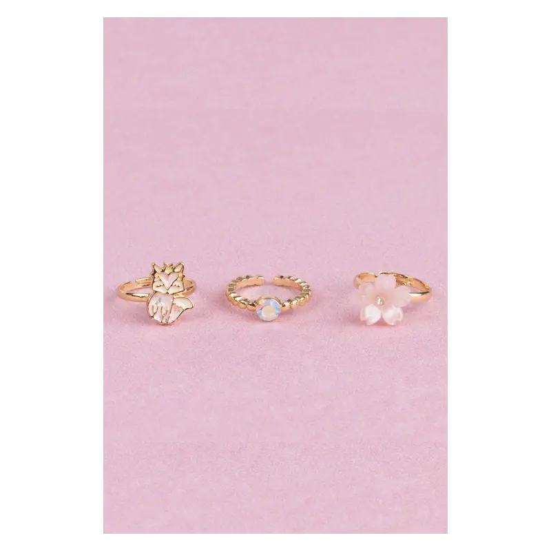 Boutique Foxy Floral Rings - 3pcs