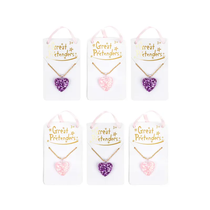 Boutique Glitter Heart Necklace (Sold Separately)