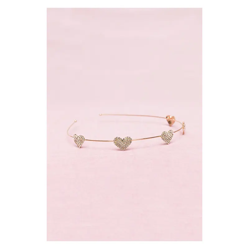 Boutique Rhinestone Heart Headband