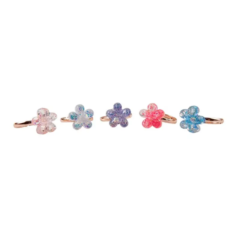 Boutique Shimmer Flower Rings