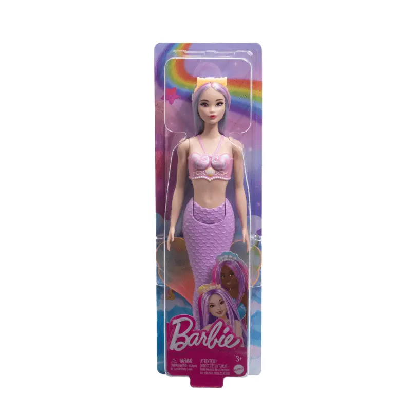 Barbie: Mermaid Doll With Lilac Hair, Purple Tail And Headband Accessory
