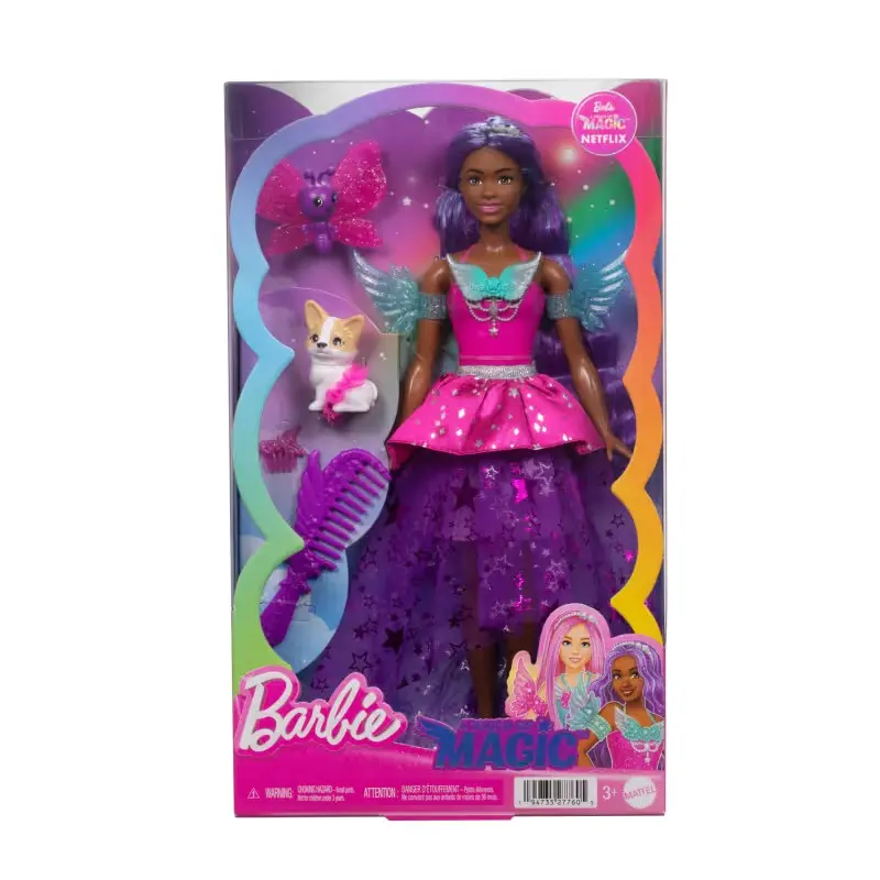 Barbie: A Touch Of Magic - Barbie 'Brooklyn' Doll With 2 Fantasy Pets