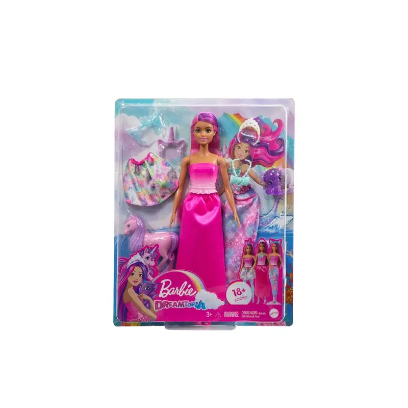 Barbie: Doll And Fantasy Pets - Dress-Up Doll - Mermaid Tail And Skirt