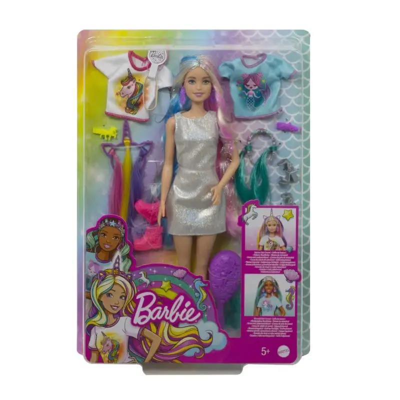 Barbie: Fantasy Hair Fashion Doll - Colorful Blonde Hair