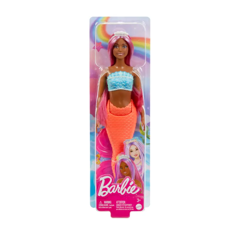 Barbie Mermaid Doll With Hot Pink Hair And Coral Tail