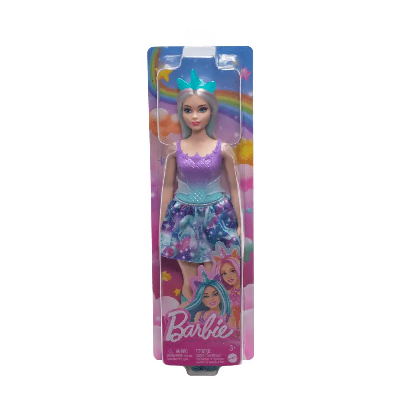 Barbie Unicorn Doll With Teal Hair And Teal/Purple Outfit