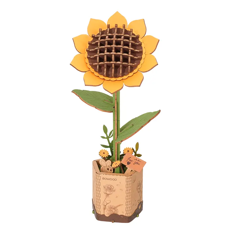 Wooden Puzzle: Sunflower