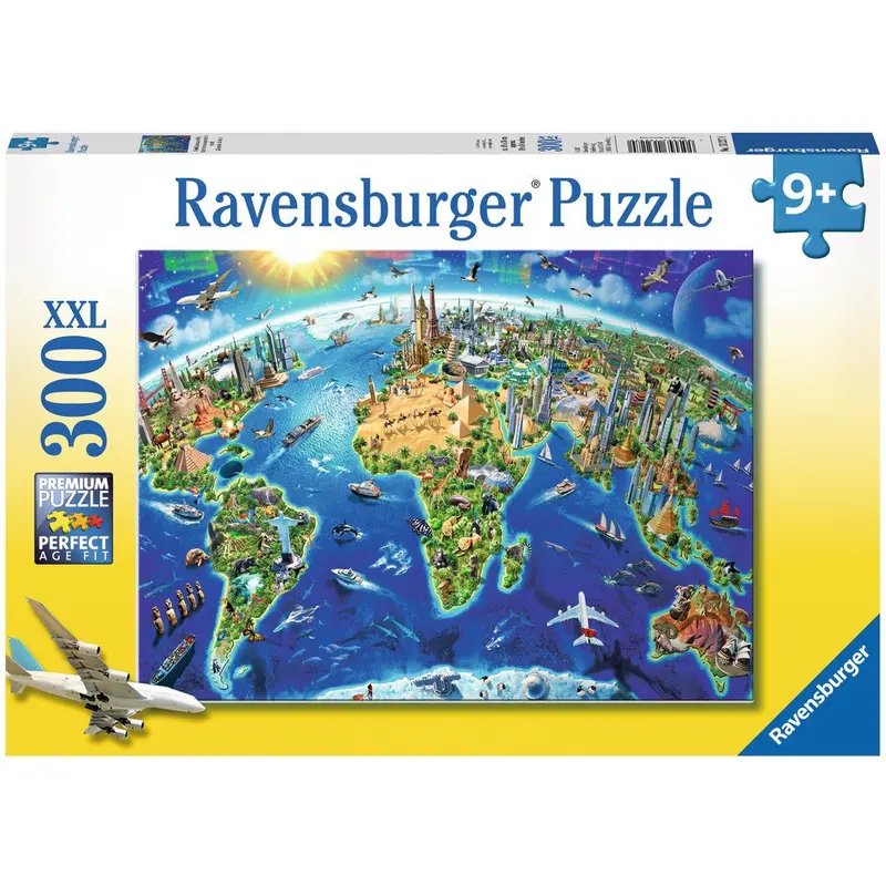 World Landmarks Map - 300XXL Pc Puzzle