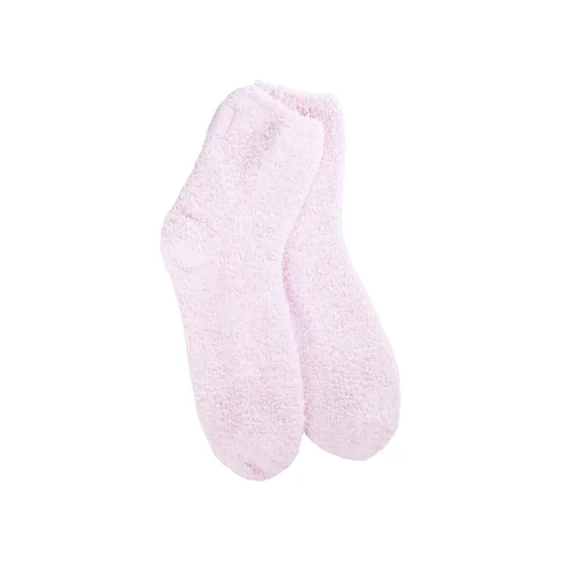 World's Softest Cozy Quarter w/ Grippers OS - Orchid Pink