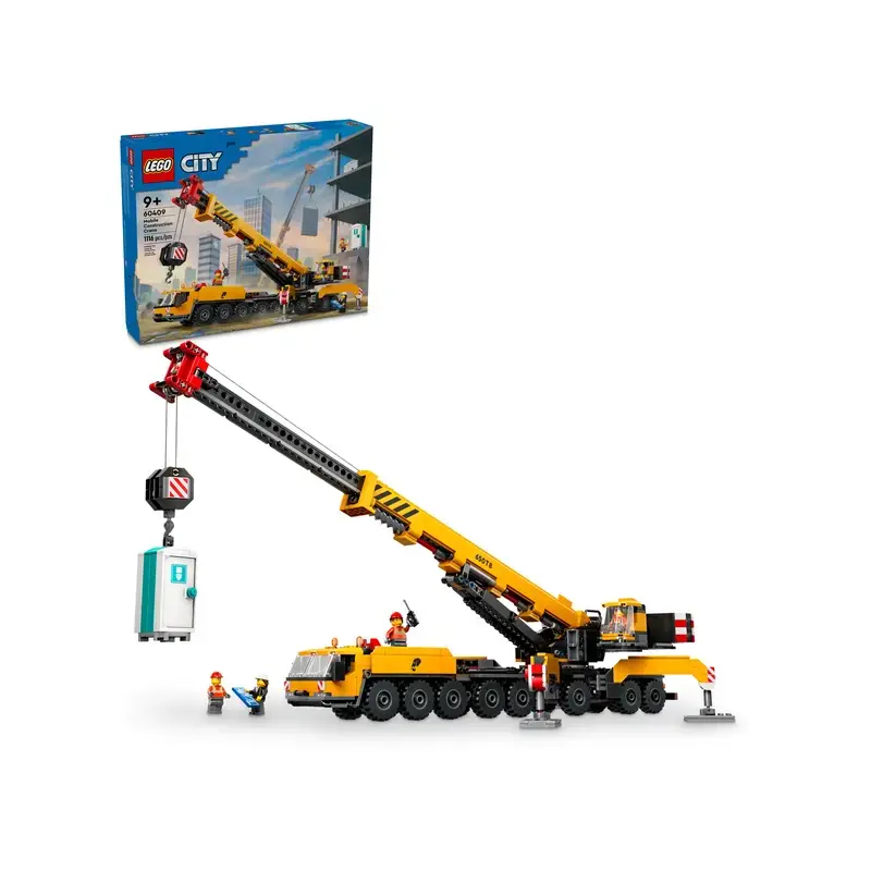 Yellow Mobile Construction Crane