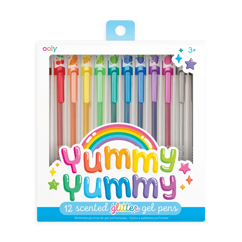 Yummy Scented Glitter Gel Pens: Set of 12