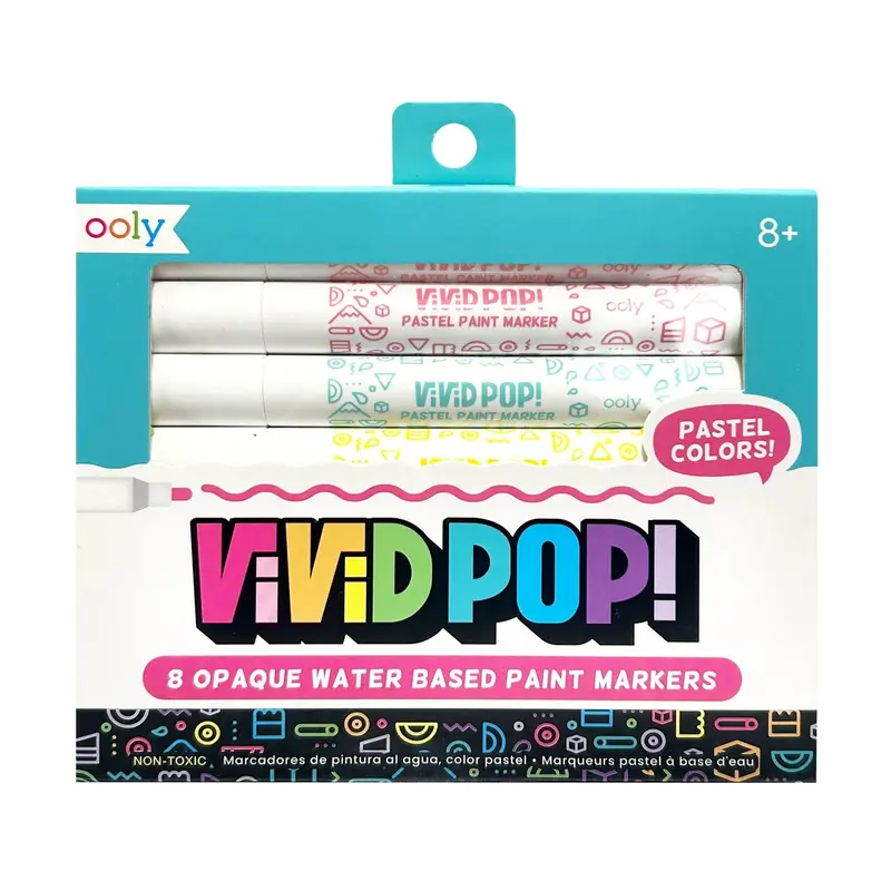 Vivid Pop! Water-Based Paint  Markers: Pastel