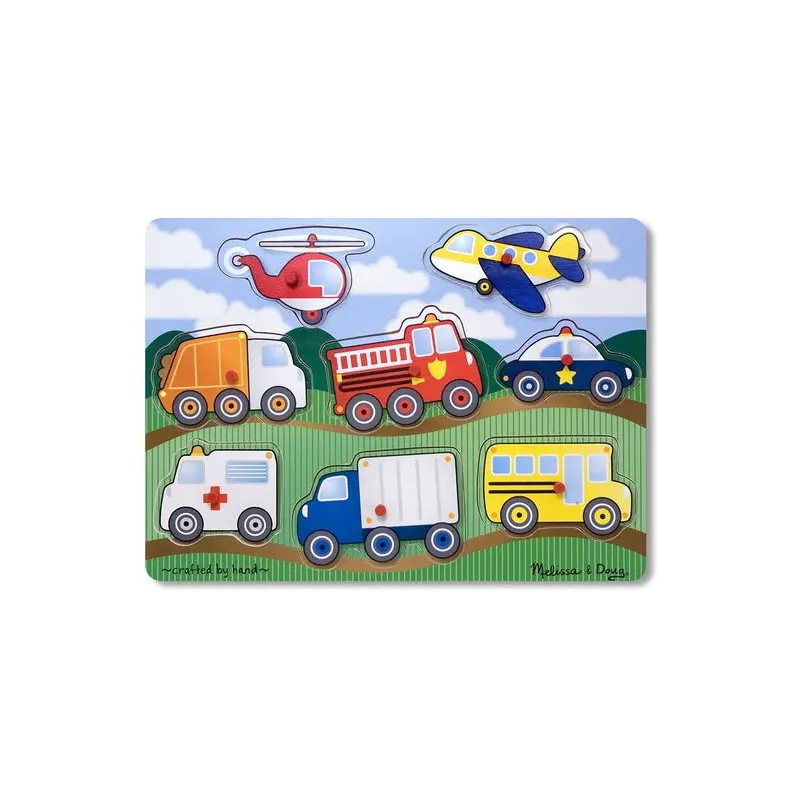 Vehicles Peg Puzzle - 8 Pieces