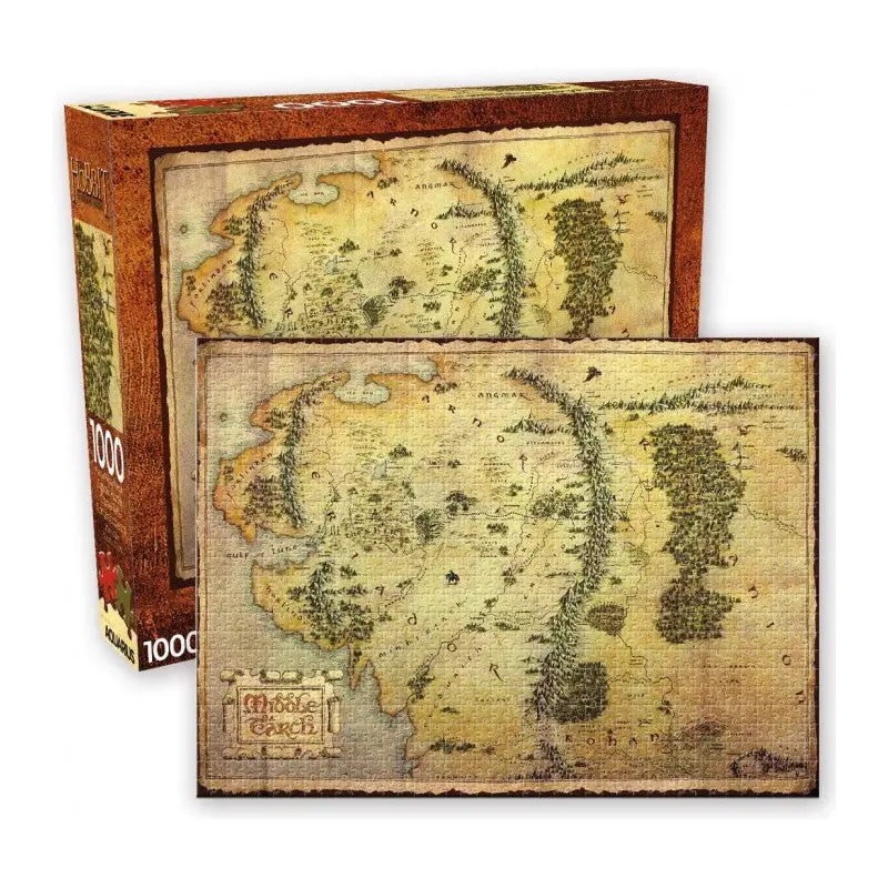 Aquarius - The Hobbit Middle Earth Map 1000 Piece Jigsaw