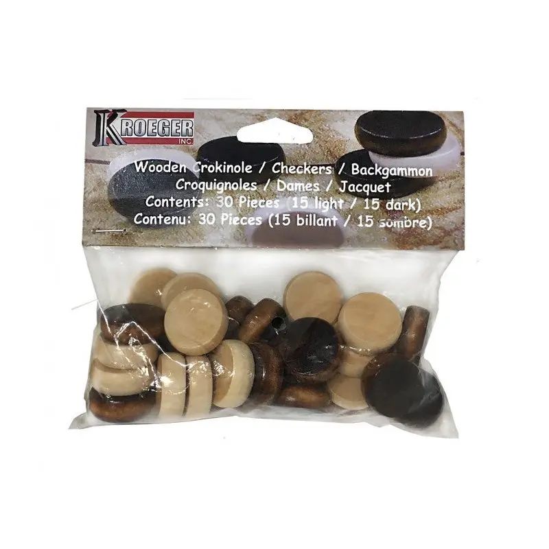 30 Piece Crokinole Checkers Backgammon