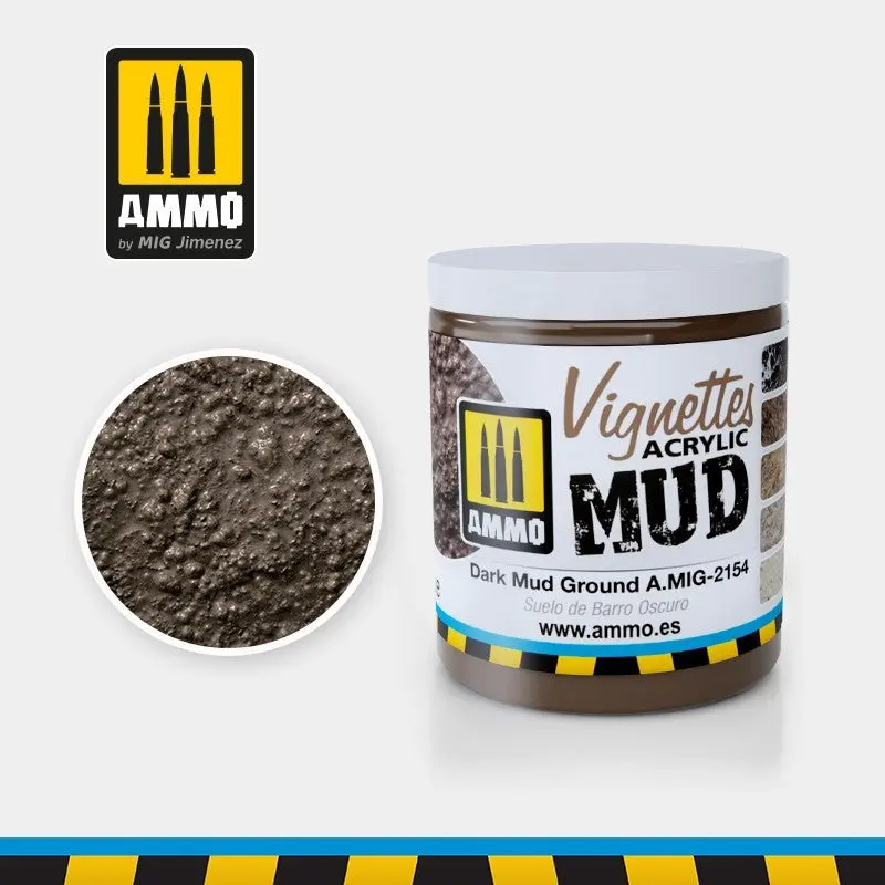 Ammo by MIG Vignette Acrylic Mud 100ml - Dark Mud Ground