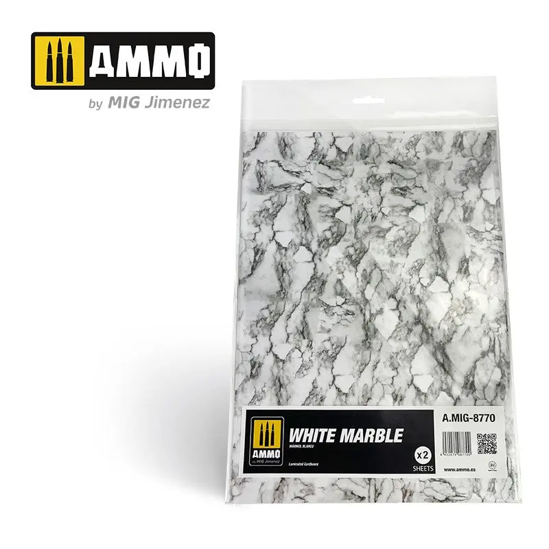 Ammo by MIG White Marble Sheet 2-Piece Set