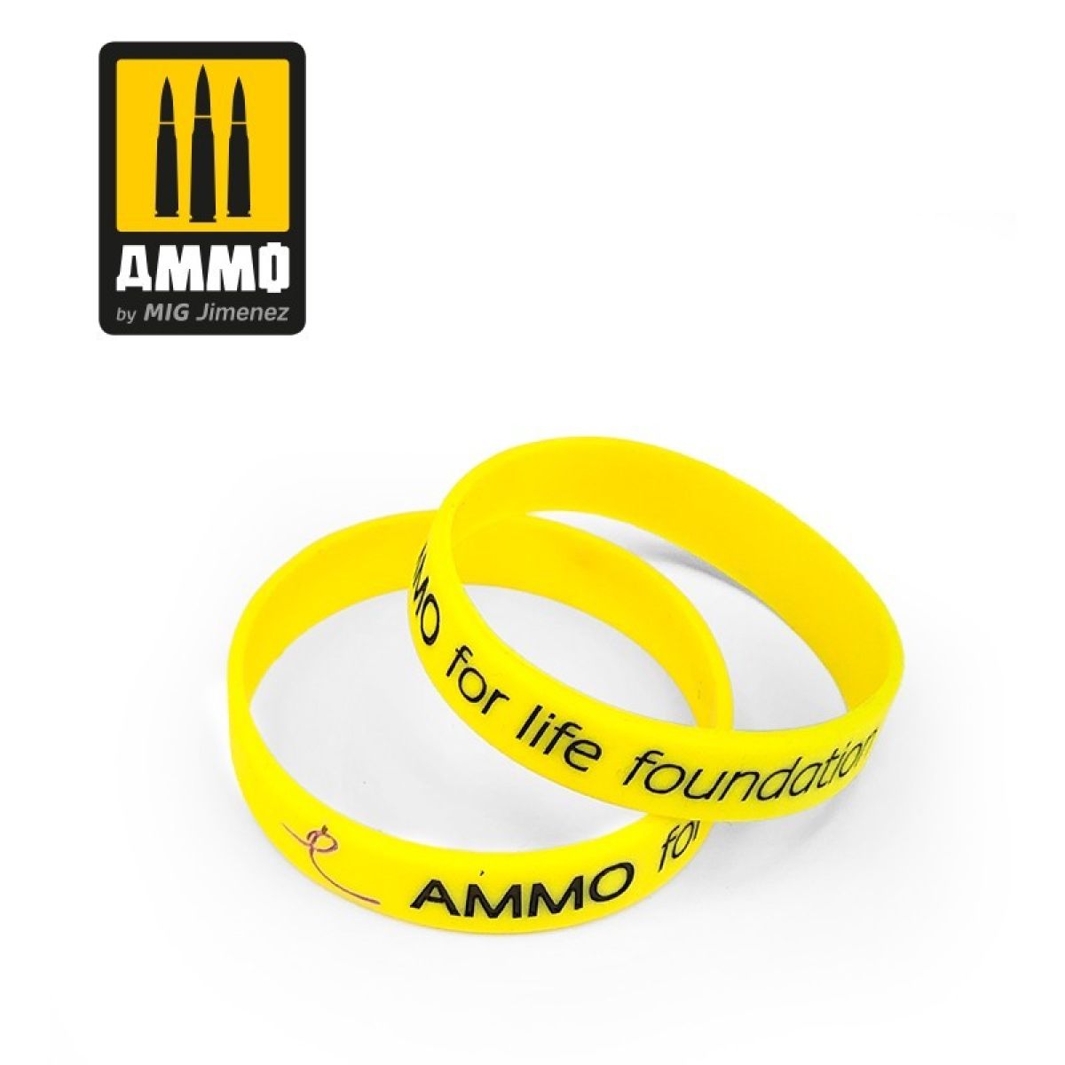 Ammo by MIG - Merchandise - Ammo For Life Foundation Bracelet  190;00 Mm (Yellow) Large (Preorder)
