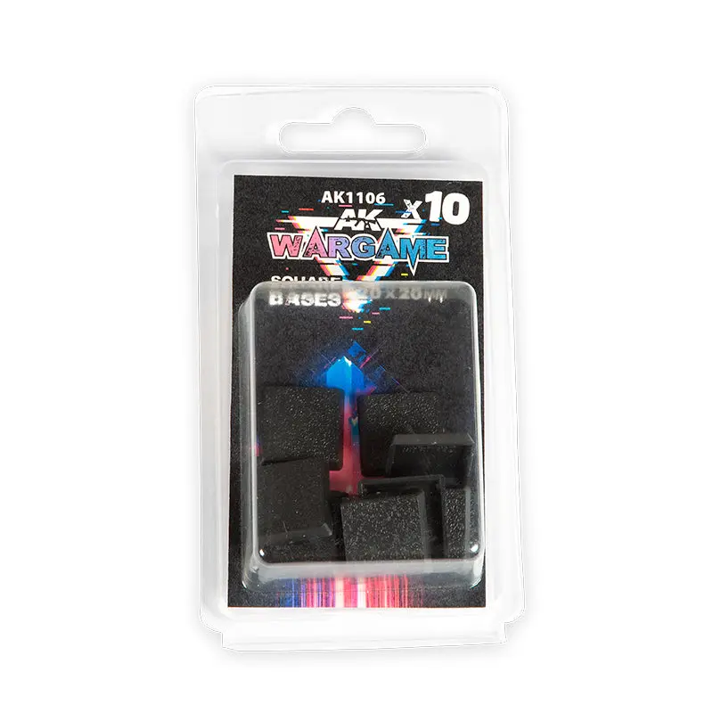 AK Interactive Plastic Wargame Square Base 10-Piece Set 20mm x 20mm