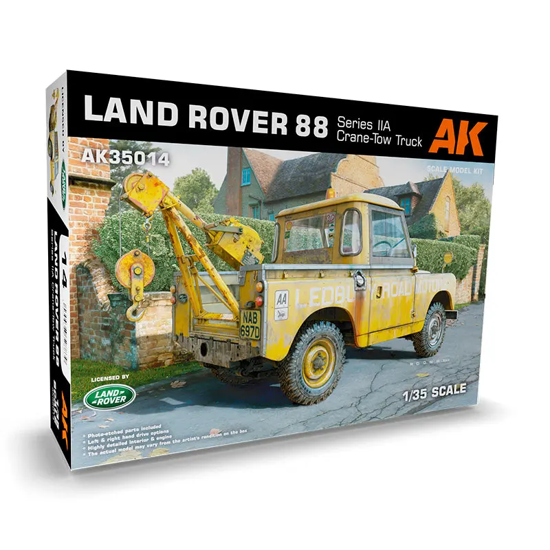 AK Interactive Land Rover 88 Series IIA Crane-Tow Truck 1/35 Scale Model Kit