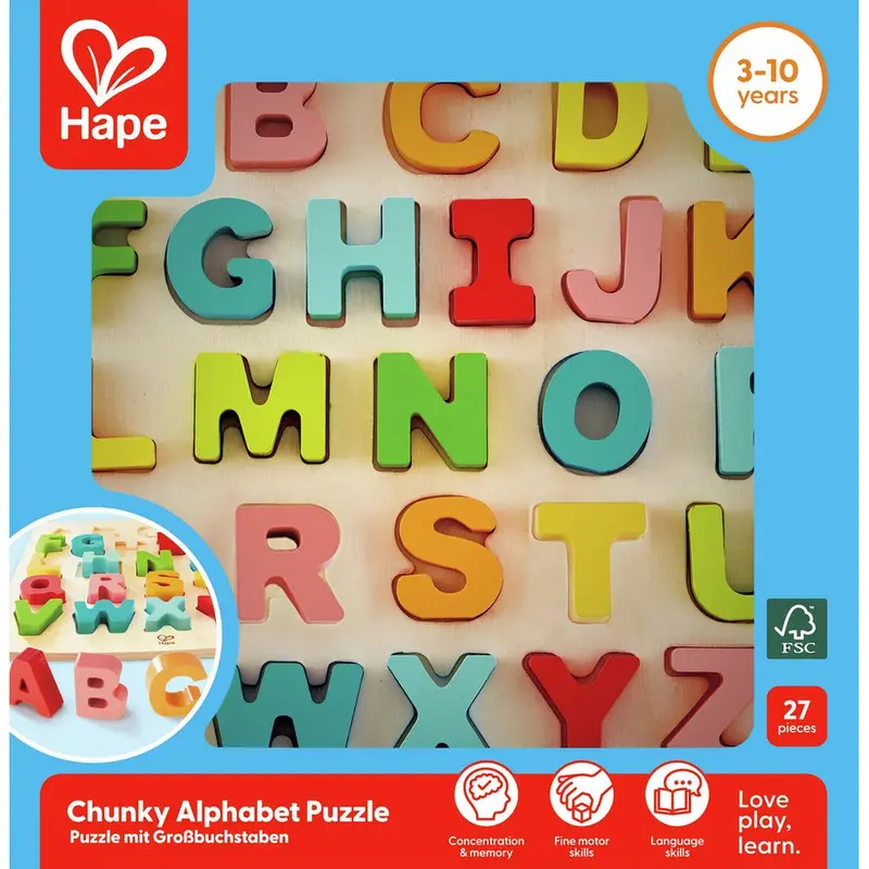 Hape Chunky Alphabet - 27 piece Puzzle
