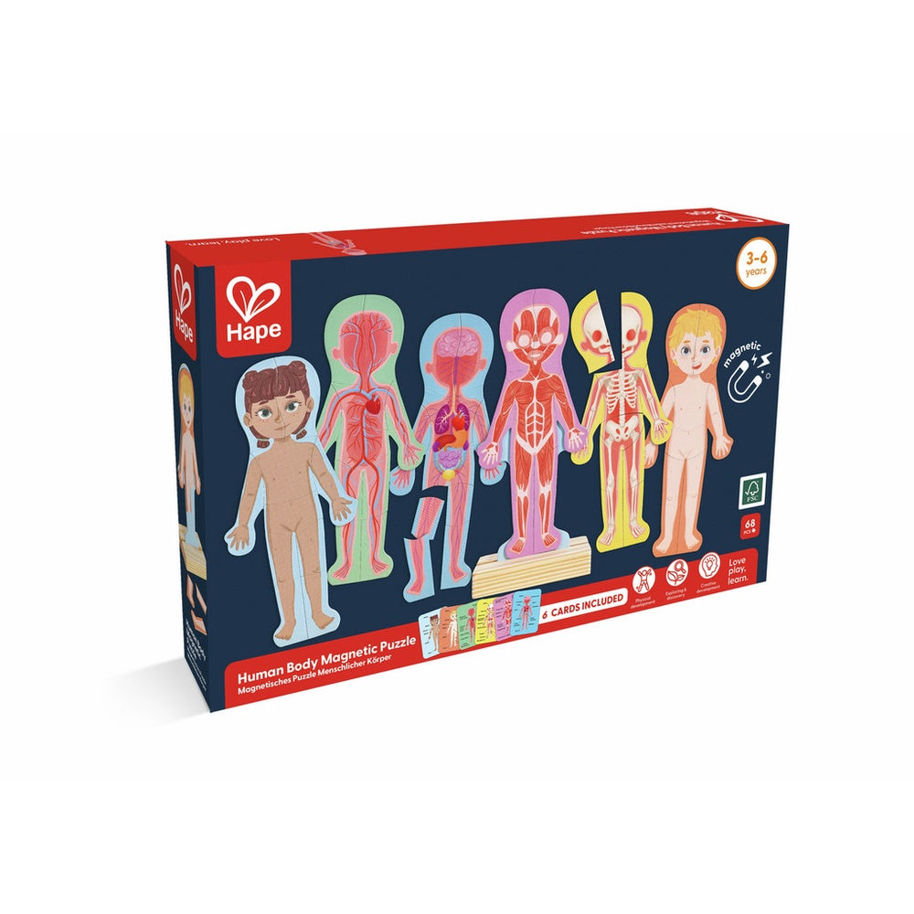 Hape Human Body Magnetic Wooden - 68 piece Puzzle