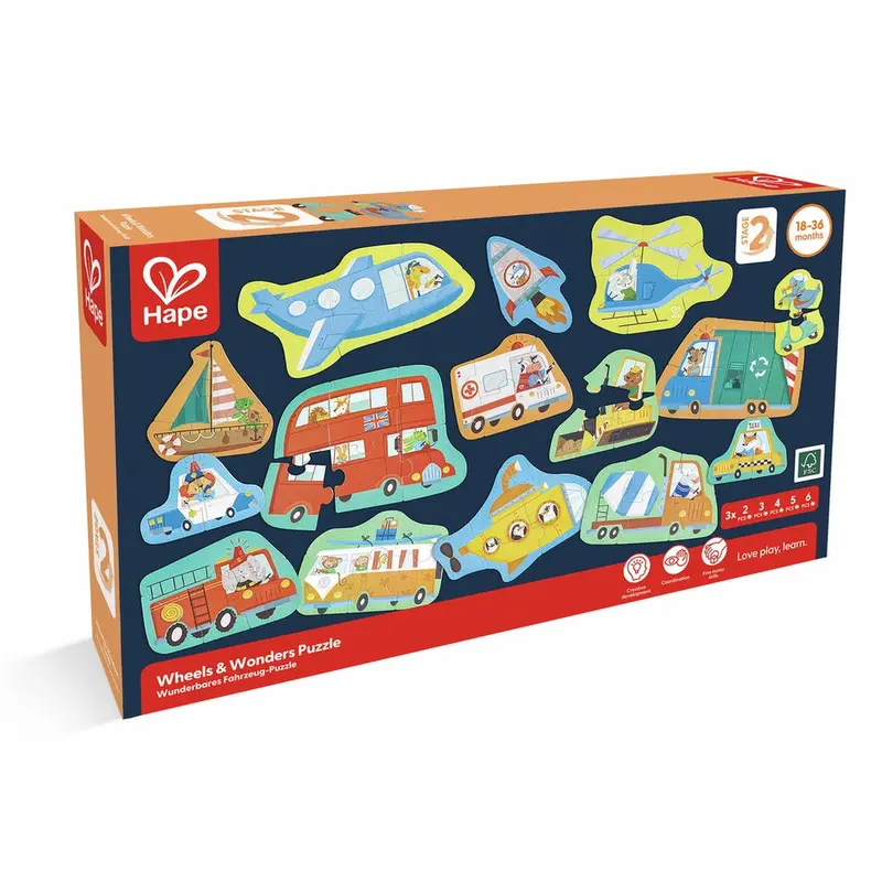 Hape Wheels & Wonders Puzzle