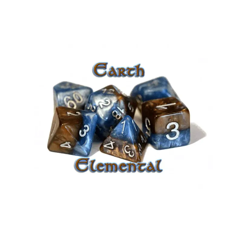Halfsies Dice Earth Elemental Set 7