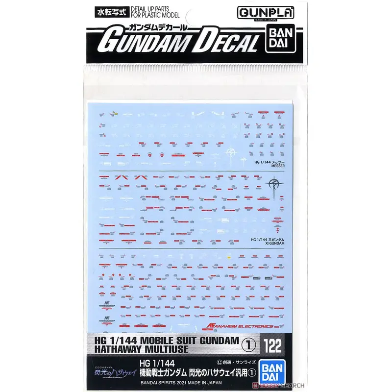 Gundam Decal 122 Mobile Suit Gundam Hathaway Multiuse