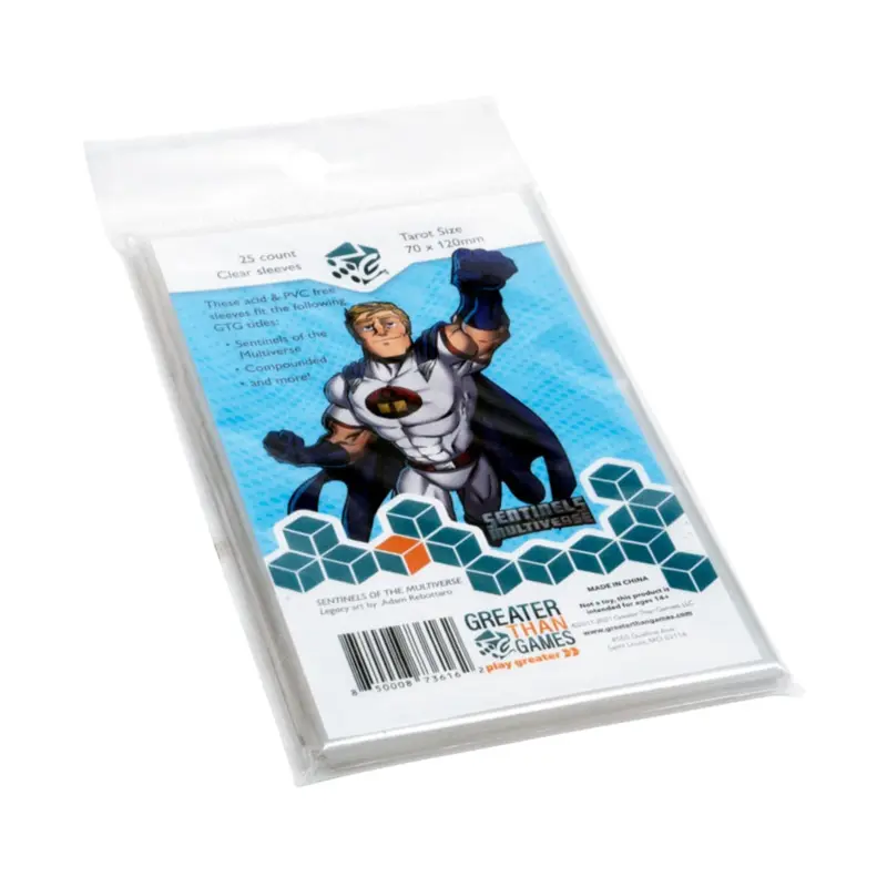 Greater Than Games Tarot Size Card Sleeves 25-Piece Set 70mm x 120mm