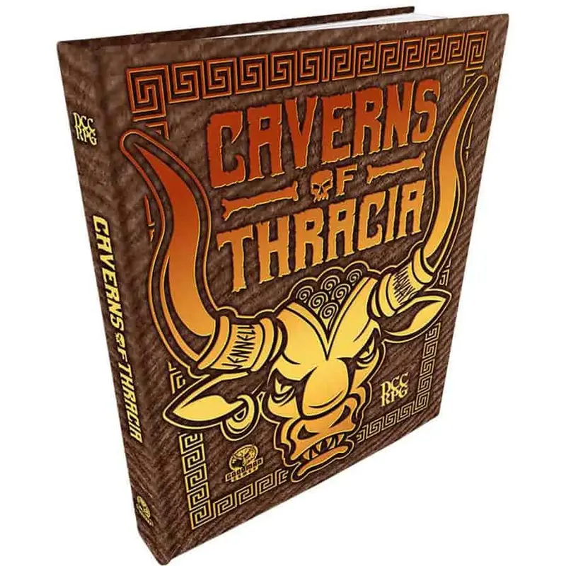 Goodman Games Dungeon Crawl Classics RPG: The Caverns of Thracia Minotaur Hide Cover Sourcebook