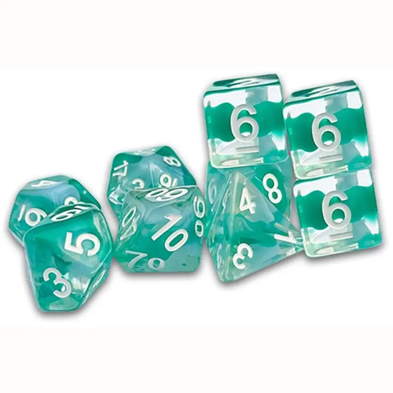 Goodman Games - Dungeon Crawl Classics Traditional RPG Dice Set - Thracian Azure Swirl
