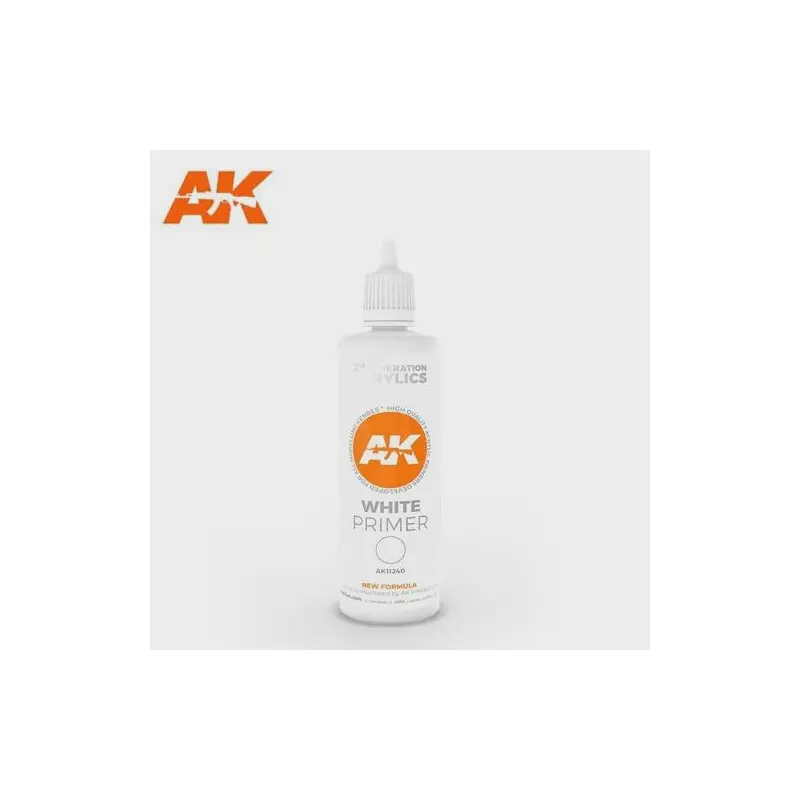 AK Interactive 3Gen Primers - White Primer 100 ml