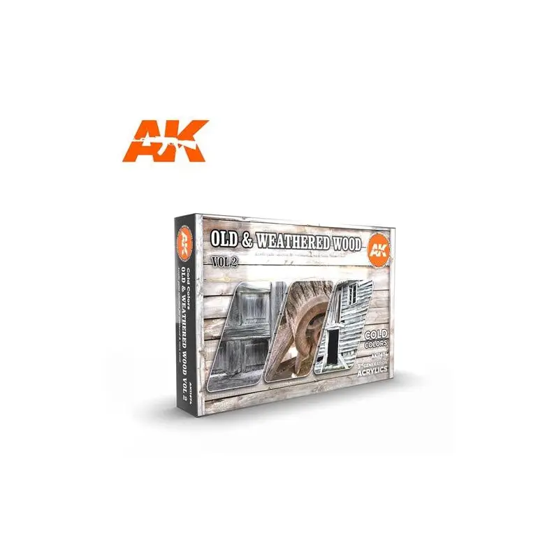 Ak Interactive 3Gen Sets - Old & Weathered Wood Volume 2