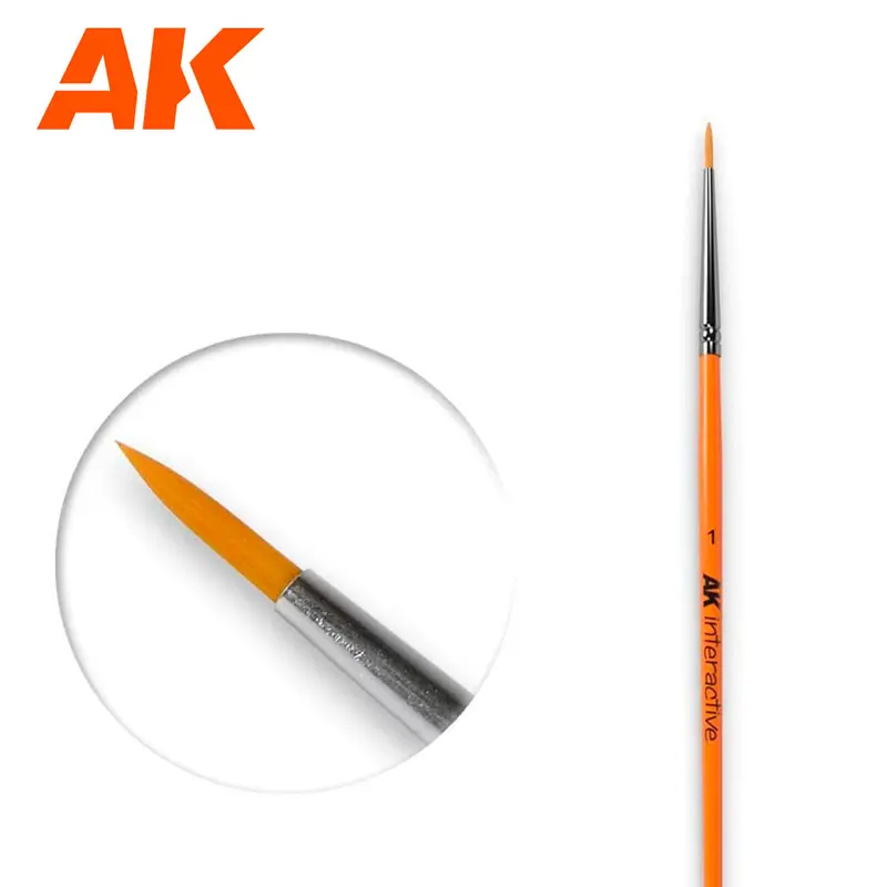 AK Interactive AK603 Synthetic Round Brush Size 1