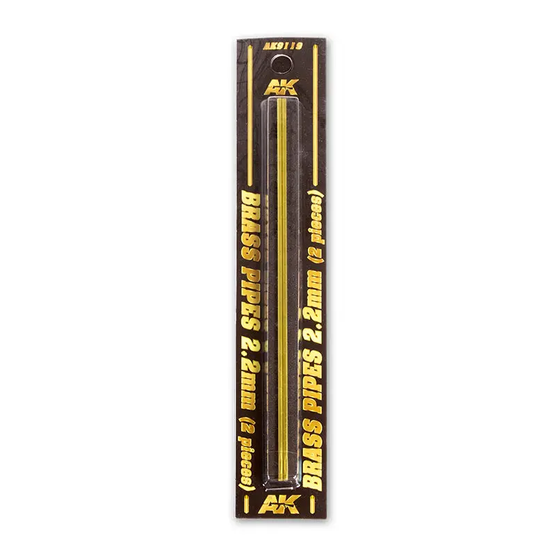 AK Interactive Brass Pipe 2-Piece Set 2.2mm Diameter