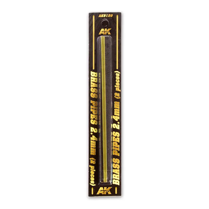 AK Interactive Brass Pipe 2-Piece Set 2.4mm Diameter