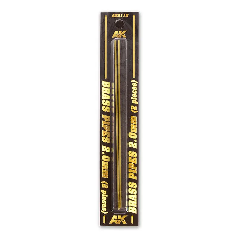 AK Interactive Brass Pipe 2-Piece Set 2mm Diameter