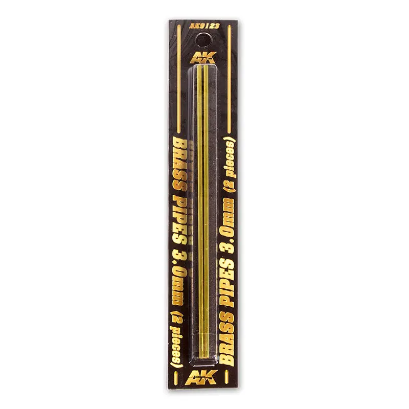 AK Interactive Brass Pipe 2-Piece Set 3.0mm Diameter