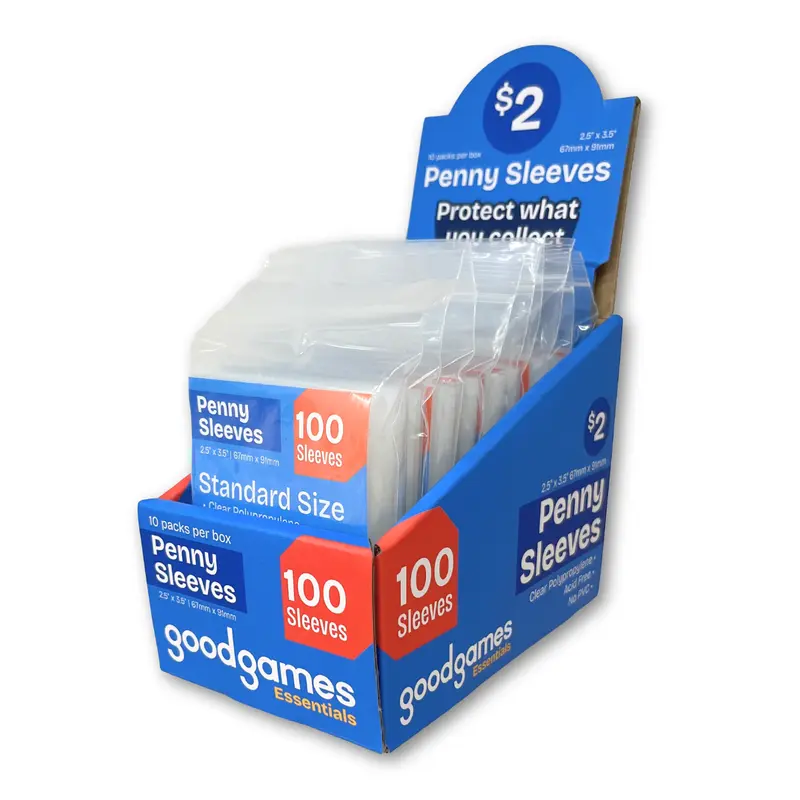 Good Games Essentials Penny Sleeves Display of 1000