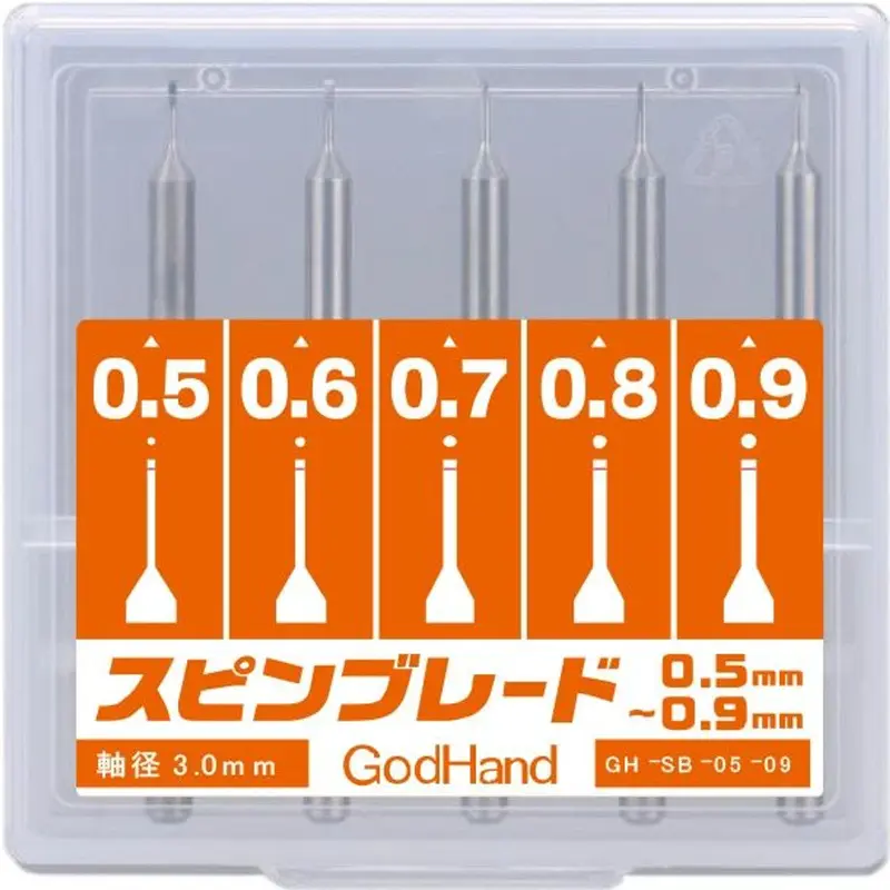 Godhand - Spin Blade Bits Set - 0.5mm-0.9mm Size