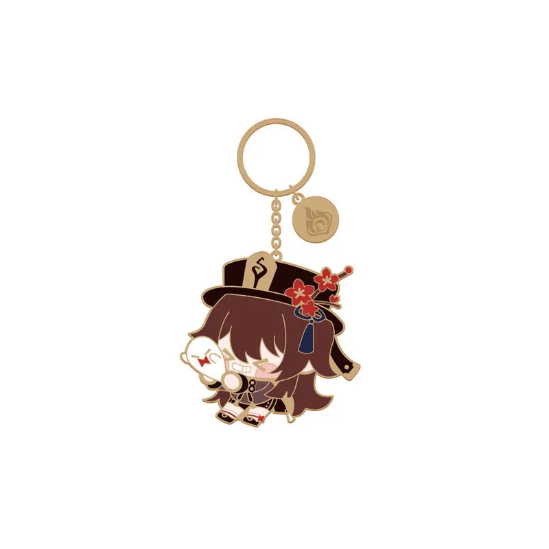 Genshin Impact Metallic Character Keychain - Hu Tao